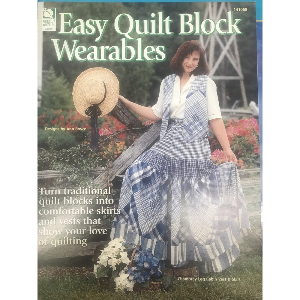 Easy Quilt Block Wearables Quilting Skirts Vests Log Cabin Autumn Leaf Christmas